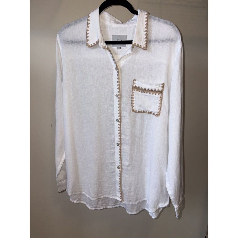 Rails Linen Button-Up Top – Size Large - Picture 6 of 11